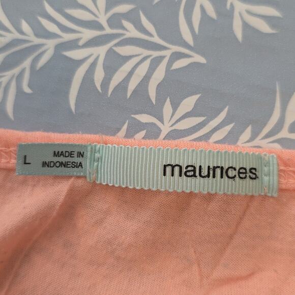 Juniors Sz L Orange Lace Textured Y2K 90s Fairy Beachy Maurices Tank Top - Picture 9 of 11